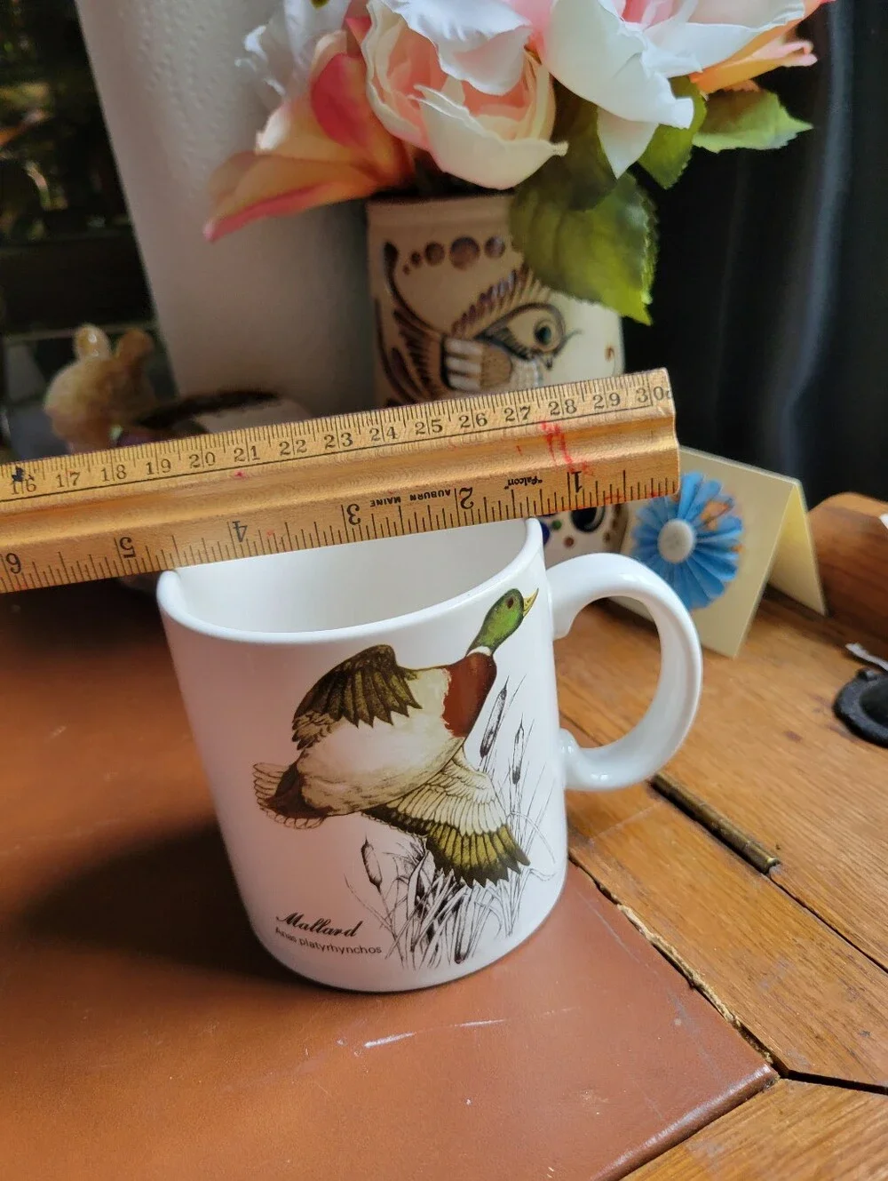 vintage Otagiri stoneware mug mallard duck pair, 4